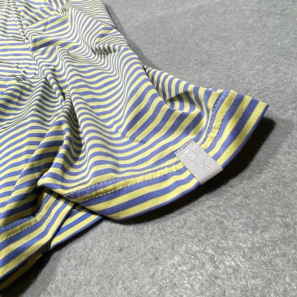 RLX Ralph Lauren Polo Shirt Mens Xl Striped Short Sleeve Performance Golf‎